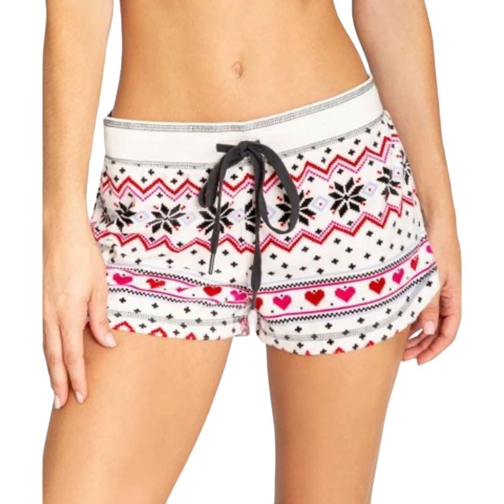 PJ Salvage Holiday Love pajama shorts super soft size small like new condition